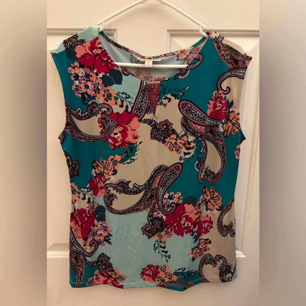 Dana Buchman Multicolor Floral Top